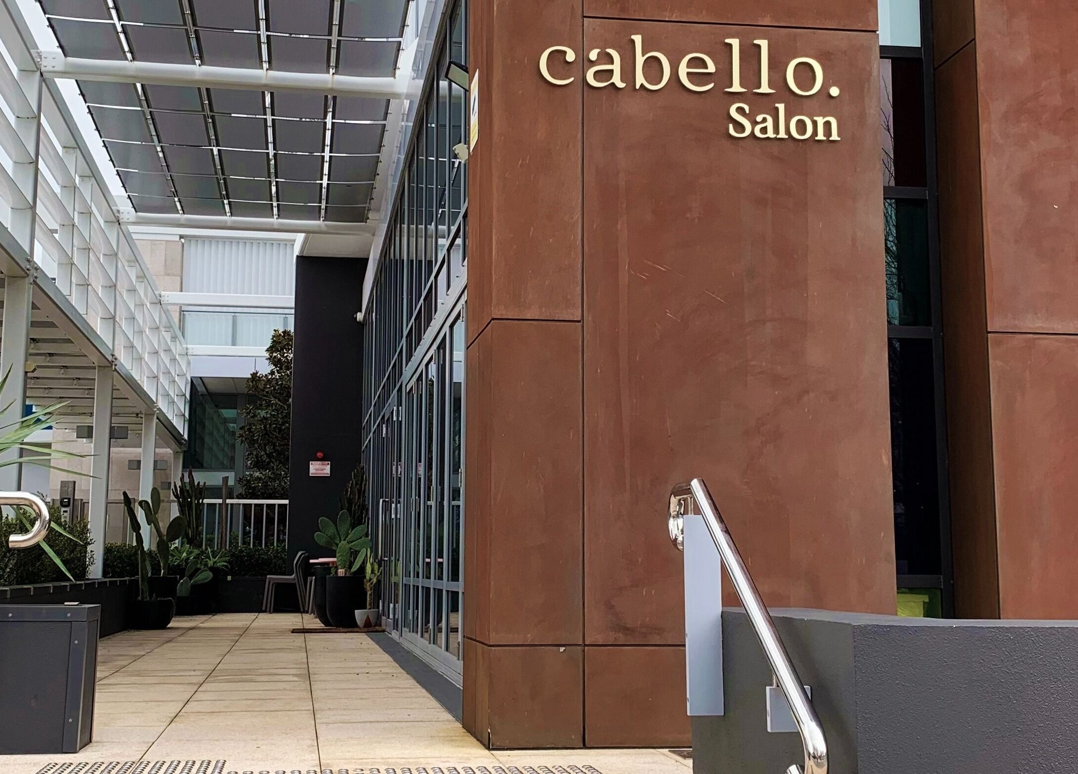 Entrance of Cabello by Stephanie Bellairs, a sleek salon in Mandurah, Western Australia, AU.
