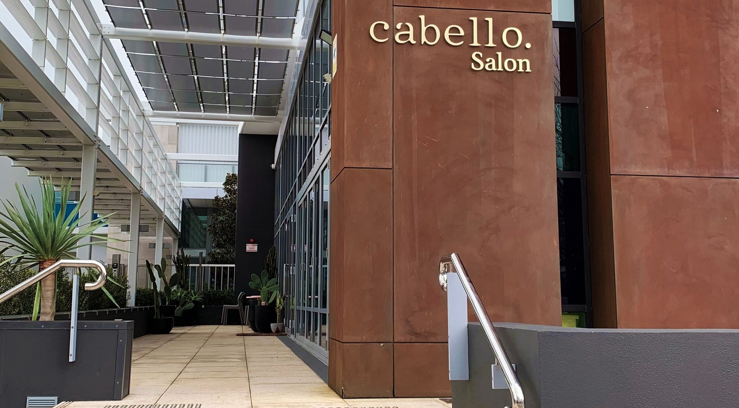 Entrance of Cabello by Stephanie Bellairs, a sleek salon in Mandurah, Western Australia, AU.