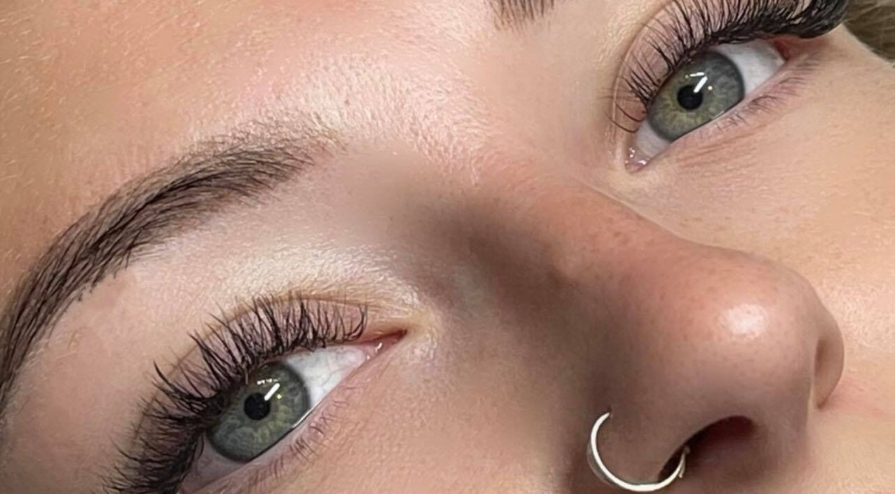 Close-up of styled eyes at The Tranquillity Room, Woodhall Spa, England, GB showcasing beauty treatments.