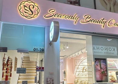 Front view of Seasonly Beauty Care in Singapore, Singapore, SG, showcasing its inviting entrance and elegant signage.
