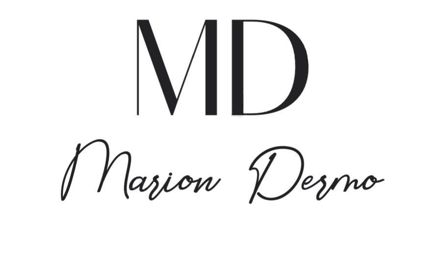 Logo élégant de Marion Dermo situé à Viel Saint Remy, FR. Harmonie de typographies modernes.