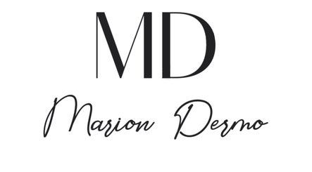 Logo élégant de Marion Dermo situé à Viel Saint Remy, FR. Harmonie de typographies modernes.