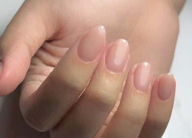 Close-up of freshly manicured nails at Mayumi Luxe Lashes in Malolos, Central Luzon, PH.