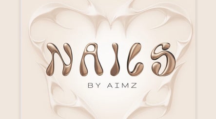 Nailsbyaimz logo in elegant script, Kempston, England, GB location.