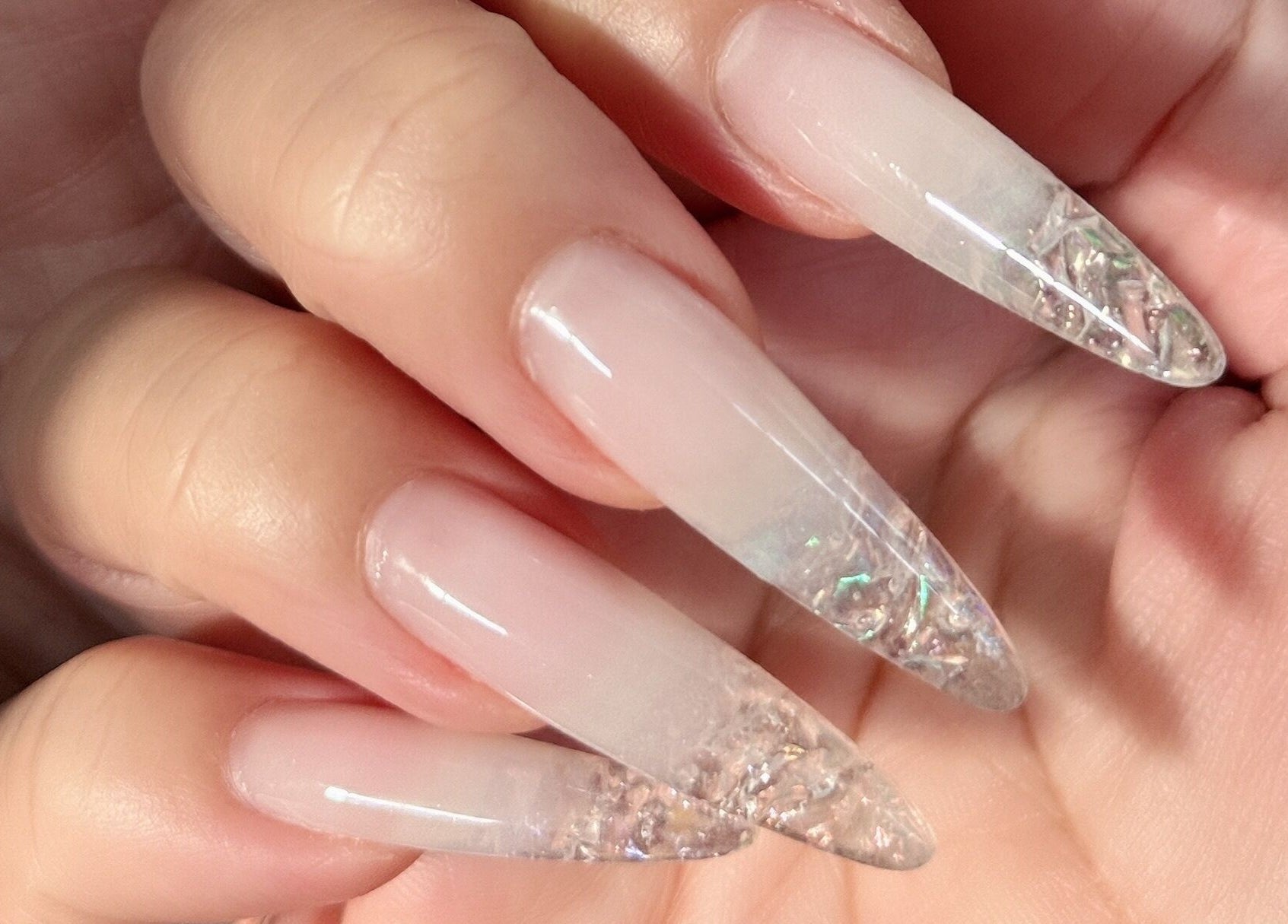Sparkling manicure at Nails By Ting, Singapore, SG showcasing elegant nail art design.