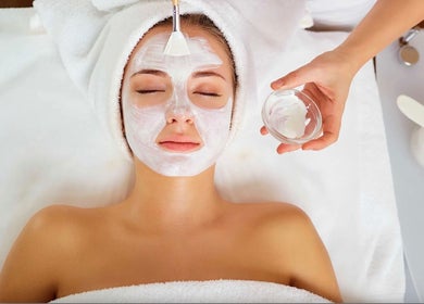 Relaxing facial treatment at Shinrin-Yoku Spa in Bamfield, British Columbia, CA.