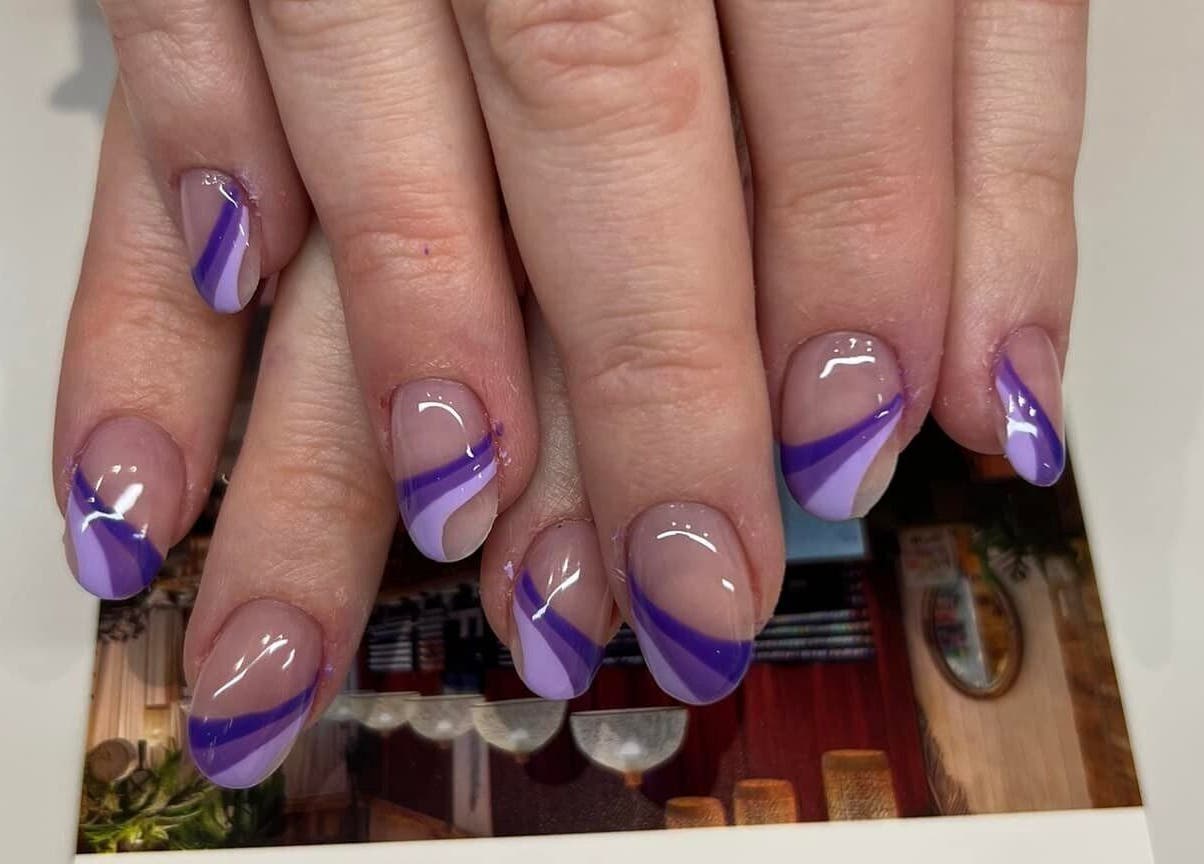 Lavender nail art at Fashion Nails & Beauty, Oaklands Park, South Australia, AU. Perfect for a stylish look.