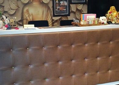 Reception area of The SOFITEL wellness in Manikonda, Hyderabad, Telangana, IN with elegant decor.