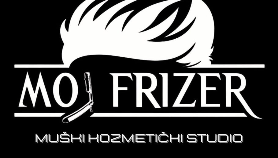 Logo of Moj Frizer in Нови Сад, Војводина, RS featuring stylish hair and razor design.