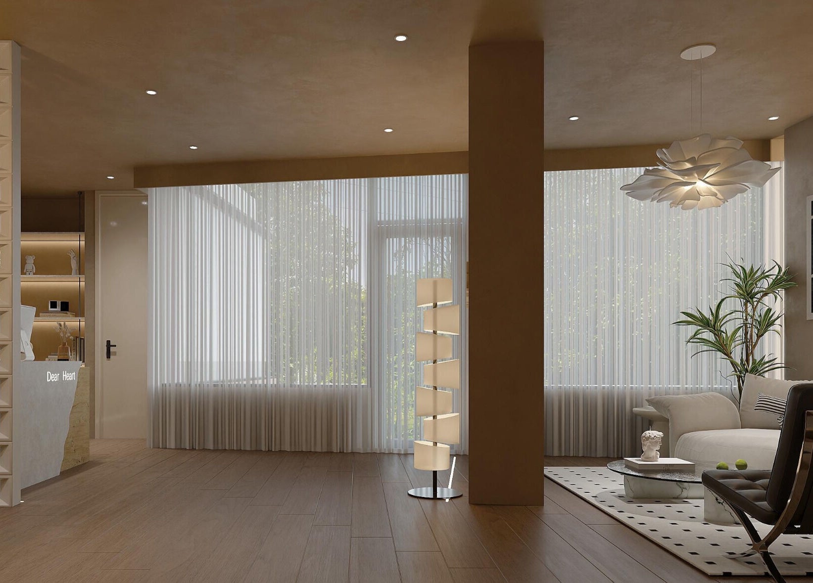 Elegant interior of Merdian Skin & Scalp N9 Lab, Melbourne, Victoria, AU featuring modern decor and natural light.