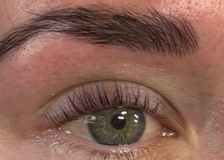 Close-up of perfectly shaped eyebrow at Pampered@62 in Blackpool, England, GB, highlighting expert beauty care.