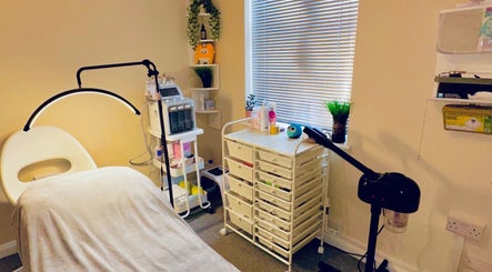 Cozy treatment room at Esthora Aesthetics, London, England, GB. Perfect for relaxation and beauty treatments.