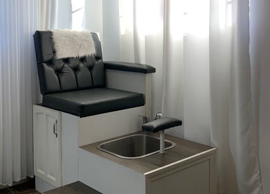Luxurious pedicure station at OnHer by Melissa Studio, Trincity, Tunapuna/piarco Regional Corporation, TT.
