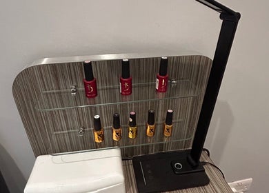 Nail polish selection at Gabrielle Elle Nails within Viauty Fulham, London, England, GB.