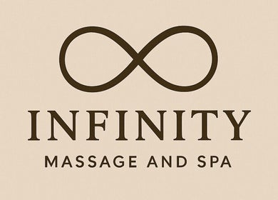 Infinity Massage & Spa logo with infinity symbol in Houston, Texas, US.