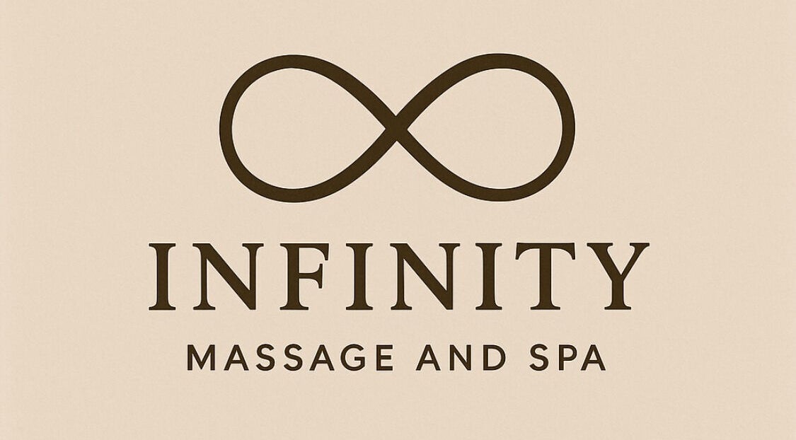 Infinity Massage & Spa logo with infinity symbol in Houston, Texas, US.