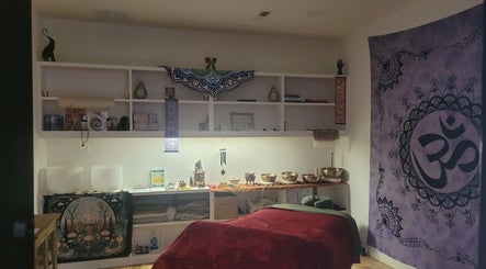 Relaxing wellness room at Playground For The Soul, Winston-Salem, North Carolina, US.