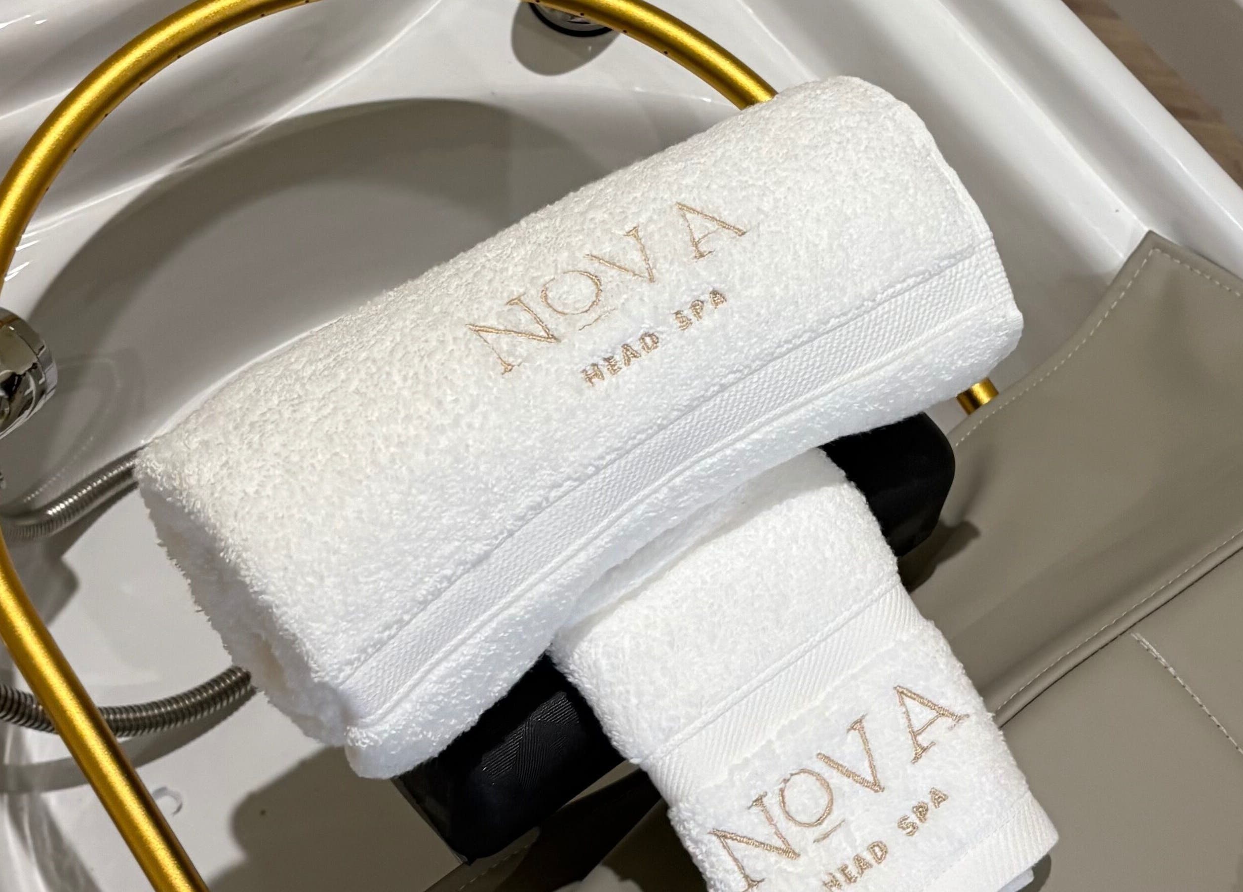 Plush towels at Nova Head Spa in Sutton, England, GB for ultimate relaxation and luxury.