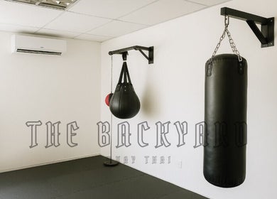 Training area at The Backyard Muay Thai in Kuala Lumpur, Wilayah Persekutuan Kuala Lumpur, MY.