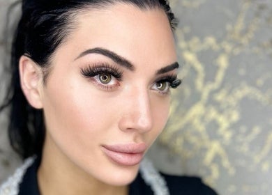 Close-up of eyelash extensions at Shugarlashpro | Central Square, Sandton, Gauteng, ZA.
