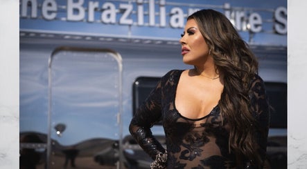 Woman in lace dress at The OG Brazilianaire Studio, Spanish Fork, Utah, US.
