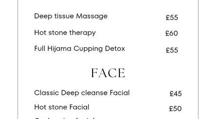 Discover treatment prices at Sadia Sunnah Clinic in Slough, England, GB, featuring massages and facials.