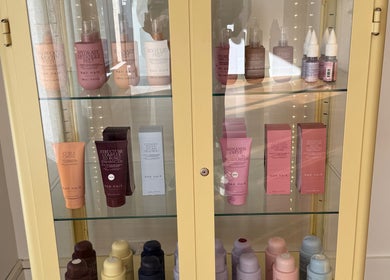 Hair care products displayed at Spiritual Soul Hair Co - Gerringong, Gerringong, New South Wales, AU.