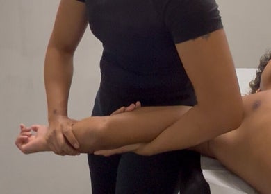 Massage therapy session at Alisha Padaruth, Uxbridge, England, GB, providing relaxation.