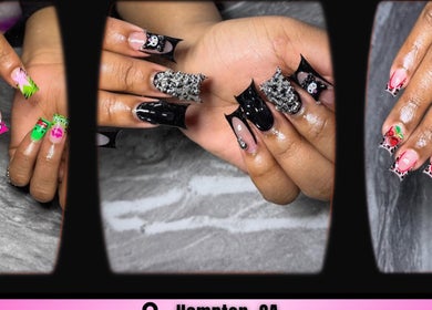 Colorful nail designs at Luxurynailzbydae in Hampton, Georgia, US highlighting creativity and style.
