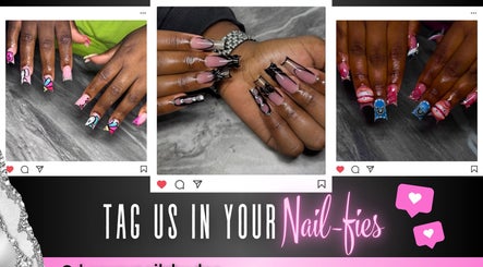 Stylish nail art at Luxurynailzbydae, showcasing vibrant designs in Hampton, Georgia, US.