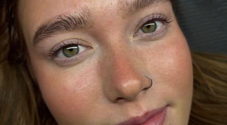 Close-up of a young woman with natural brows at Sculpted by Sylvie, Gainsborough, England, GB.