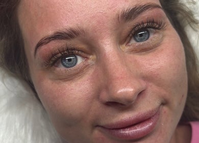 Close-up of freshly styled lashes at Sculpted by Sylvie, Gainsborough, England, GB. Enhancing natural beauty.