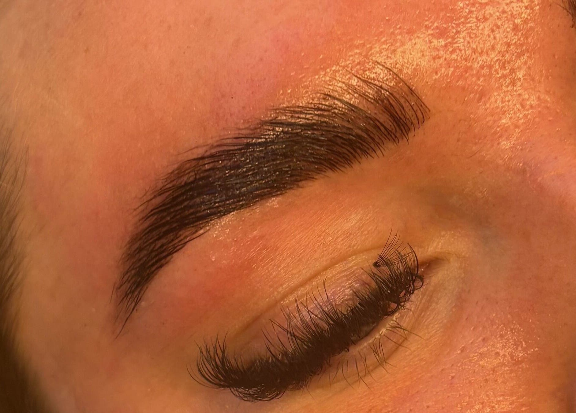 Perfectly shaped eyebrow and lashes from Sculpted by Sylvie in Gainsborough, England, GB.