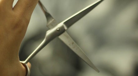 Close-up of professional hair scissors at Fade O Clock, Dublin, County Dublin, IE.