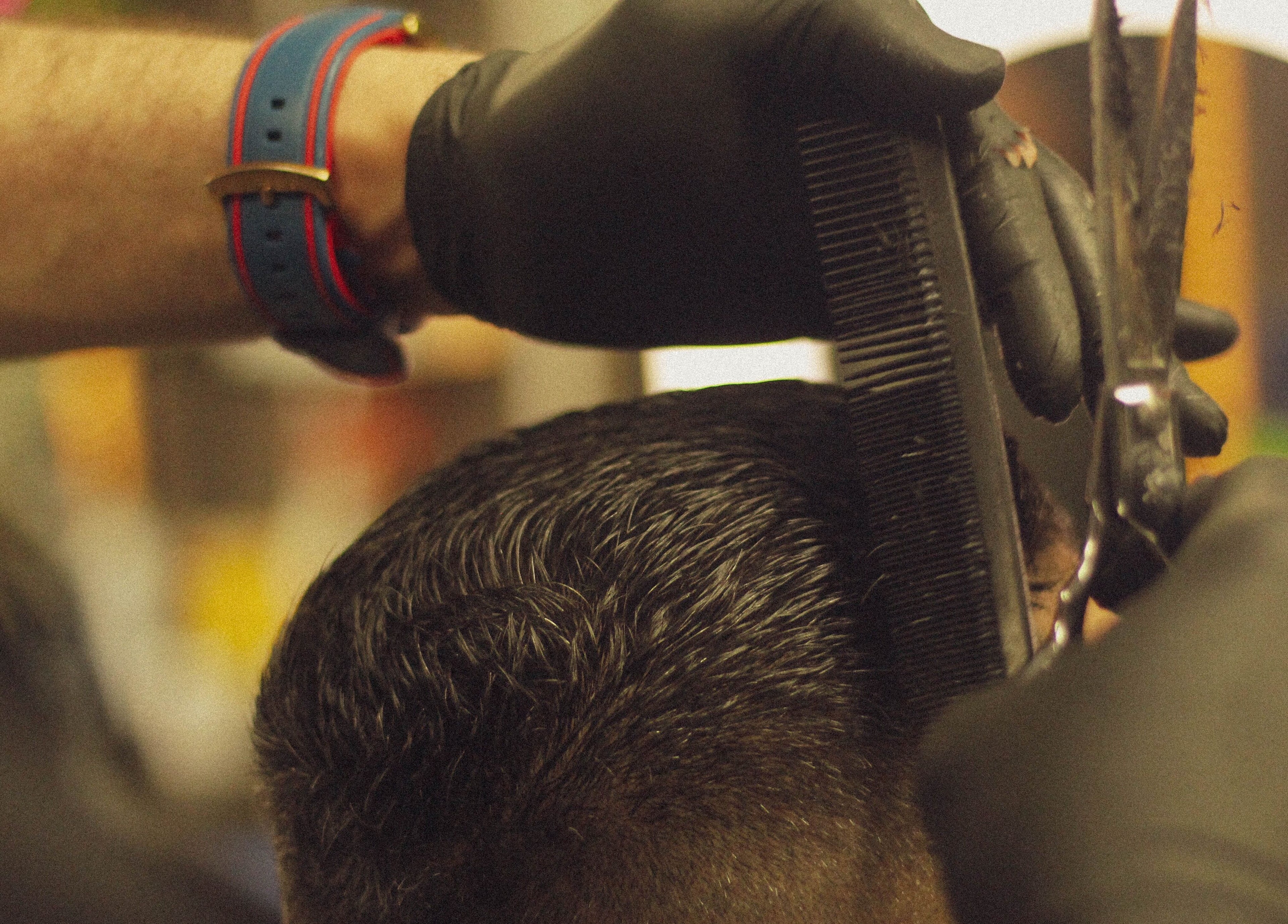 Professional haircut in progress at Jbar Studio, Dublin, County Dublin, IE, showcasing expert styling.