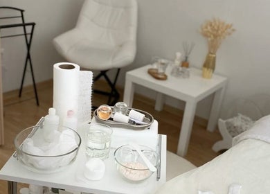 Cozy massage room setup at Relax with Me Body Massage, Columbia, South Carolina, US.