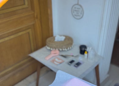 Elegant beauty setup at The Beauty Spot, Jeddah, SA, featuring tools on a stylish table.