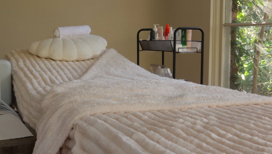 Luxurious spa bed setup at Young Aesthetic Solutions in Melbourne, Victoria, AU.