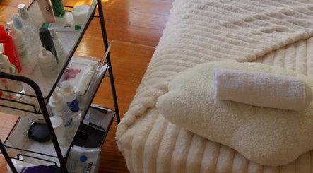 Treatment bed and products at Young Aesthetic Solutions, Melbourne, Victoria, AU.