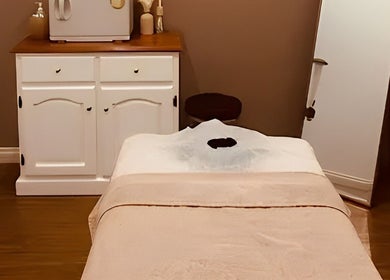 Relaxing massage room at Black Swan Asian Massage Hobart, featuring a massage table and cozy ambiance in Hobart, Tasmania, AU.