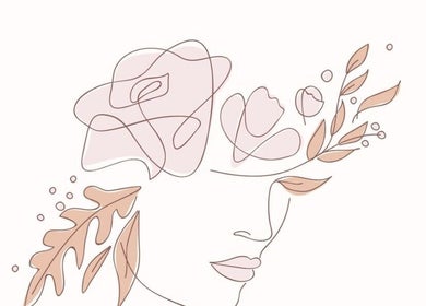 Abstract floral line art representing beauty and wellness at By G, Swallownest, England, GB.