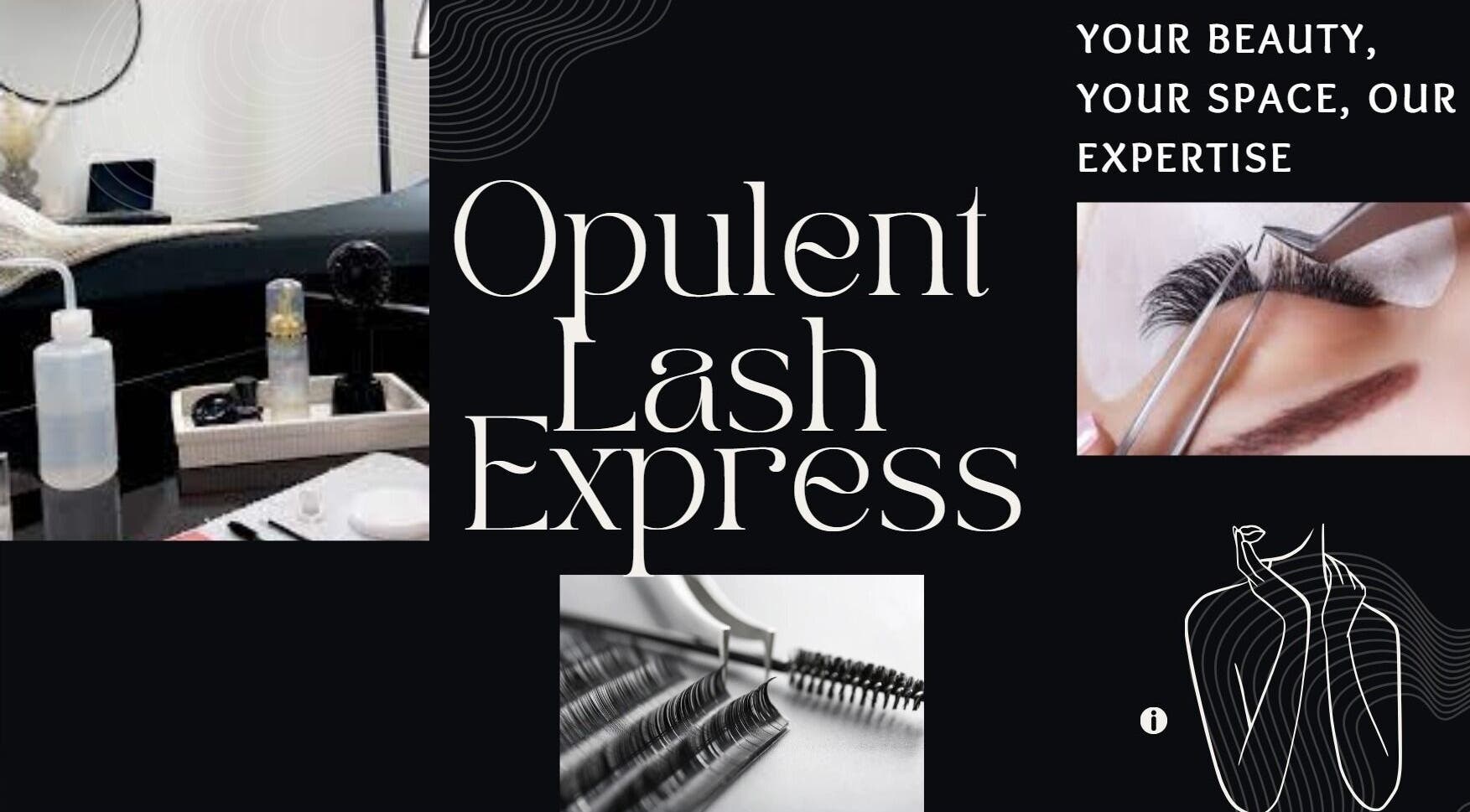 Modern beauty setup at Opulent Lash Express in Georgetown, Demerara-mahaica, GY, highlighting lash tools and services.