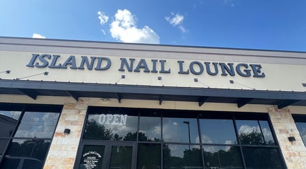 Front view of Island Nail Lounge, a modern nail salon in Houston, Texas, US with a welcoming entrance.