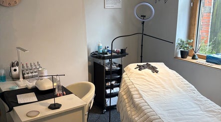 Calm and inviting treatment room at LR Beauty, Stalybridge, England, GB, perfect for relaxation and wellness.