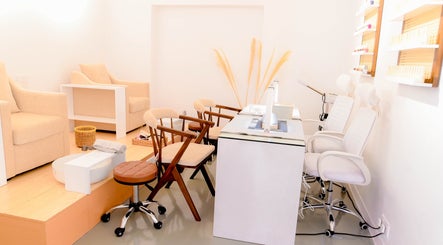 Relaxing nail and pedicure space at Lilly's, Colombo, Western Province, LK, with cozy seating and modern decor.
