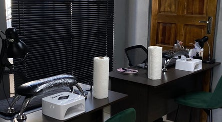 Modern nail setup at Nailcraftsbynene, Pretoria, Gauteng, ZA showcasing sleek workspace design.