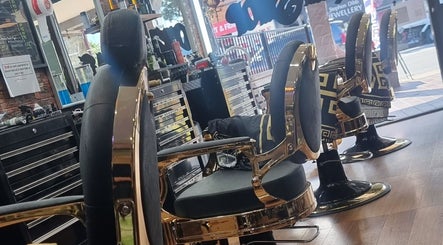 Luxurious barber chairs at Weasley Traditional Barbershop, QLD, Queensland, AU, showcasing classic style.