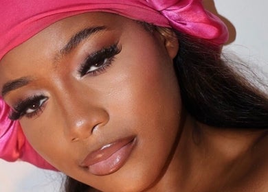 Close-up of a radiant, glam look from Kwayy Beauty in Gatineau, Québec, CA.