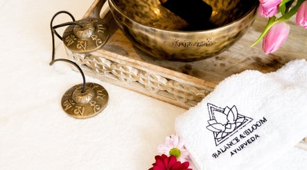 Calming brass bowl and towel at Balance And Bloom Ayurveda, Brighton And Hove, England, GB.