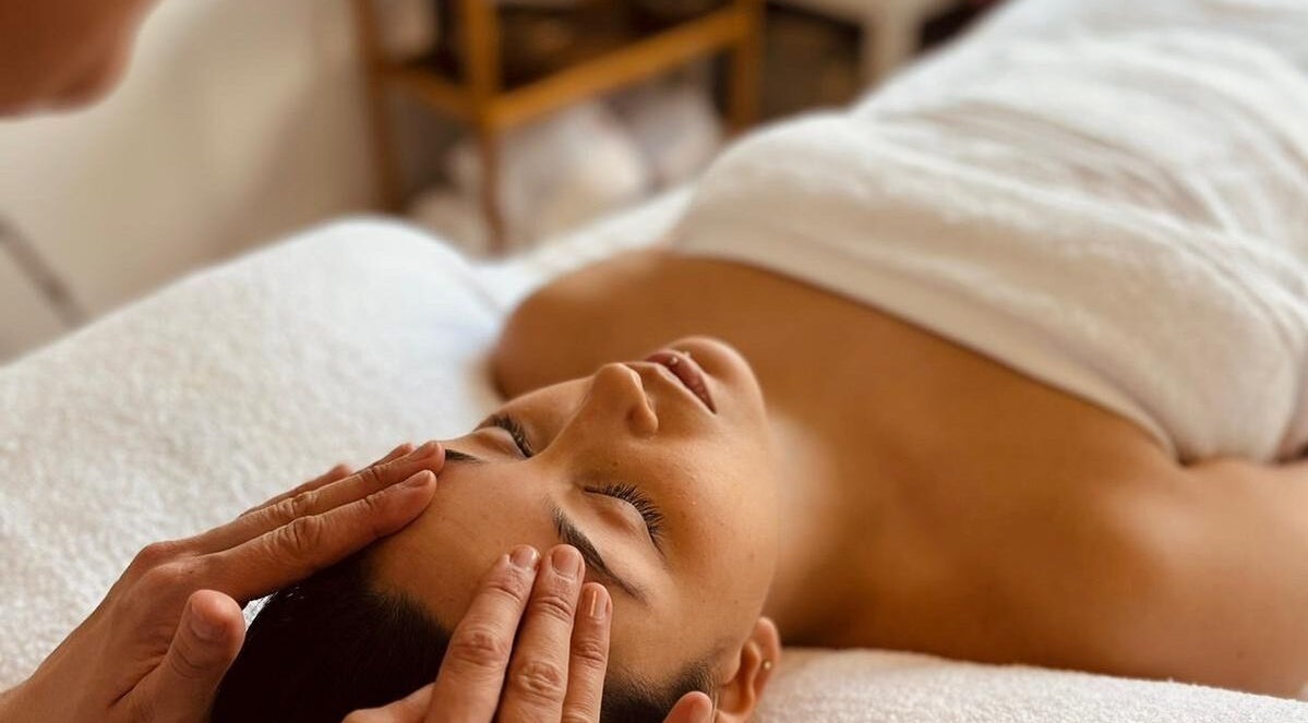 Relaxing facial massage at Balance and Bloom Ayurveda at The Float Spa, Brighton And Hove, England, GB.